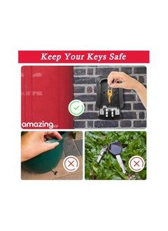 amazing.EGP 4 Digit Combination Key lock Storage Safe Security Box Wall Mounted Padlock  - Image 2