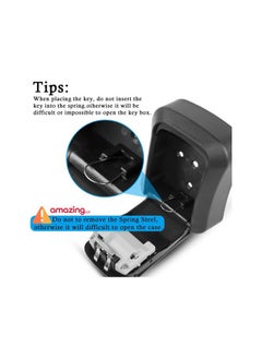 amazing.EGP 4 Digit Combination Key lock Storage Safe Security Box Wall Mounted Padlock  - Image 4