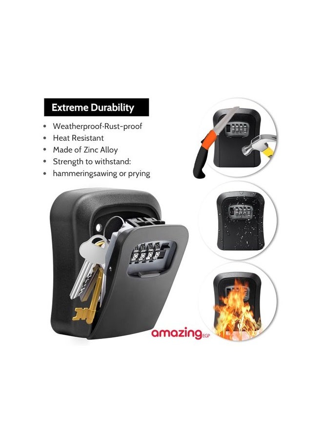 amazing.EGP - 4 Digit Combination Key lock Storage Safe Security Box Wall Mounted Padlock - Image 1