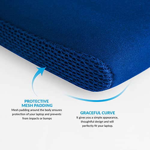 AirCase Protective Laptop Bag Sleeve fits Upto 15.6" Laptop/MacBook, Wrinkle Free, Padded, Waterproof Light Neoprene case Cover Pouch, for Men & Women, Blue- 6 Months Warranty - Image 4