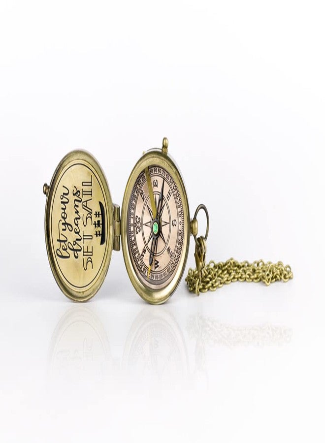 Super7One Vintage Cary London Brass Compass - Handmade Antique Nautical Pocket Compass with Leather Cover | Premium Gift for Travelers, Collectors & Desert Navigation | UAE Souvenir & Majlis Decor| Super7One - Image 2