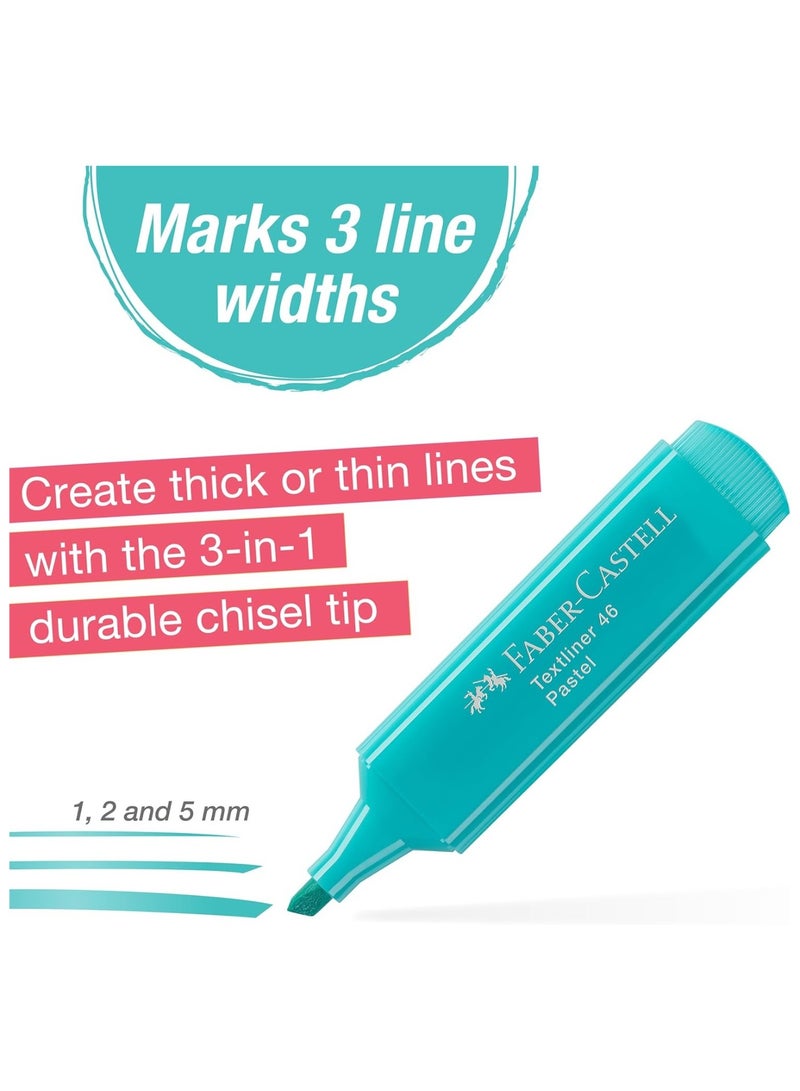 FABER-CASTELL 8-Piece Highlighter Set Pastel Colours - Image 3