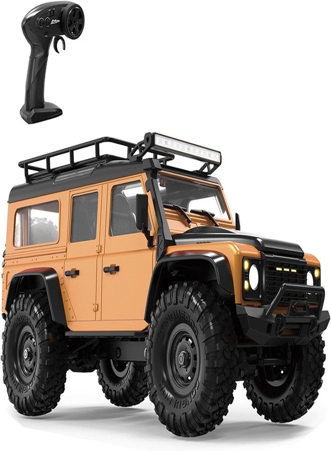 Daji RC Cars Remote Control Truck RC Rock Crawler 1:16 2.4G 4WD RTR All Terrain Hobby Off Road Truck Racing Vehicle Hobby Grade Model Yellow Vehicle with LED Lights - Image 1
