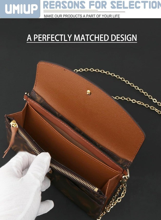 Umiup Leather Purse Insert Organizer Conversion Kit for Josephine Ror L V Emilie Sarah Wallet, Divider Pocket Inside Clutch for Women, Convert Classic Long Flap Wallets Into Crossbody Bag (Black) - Image 5