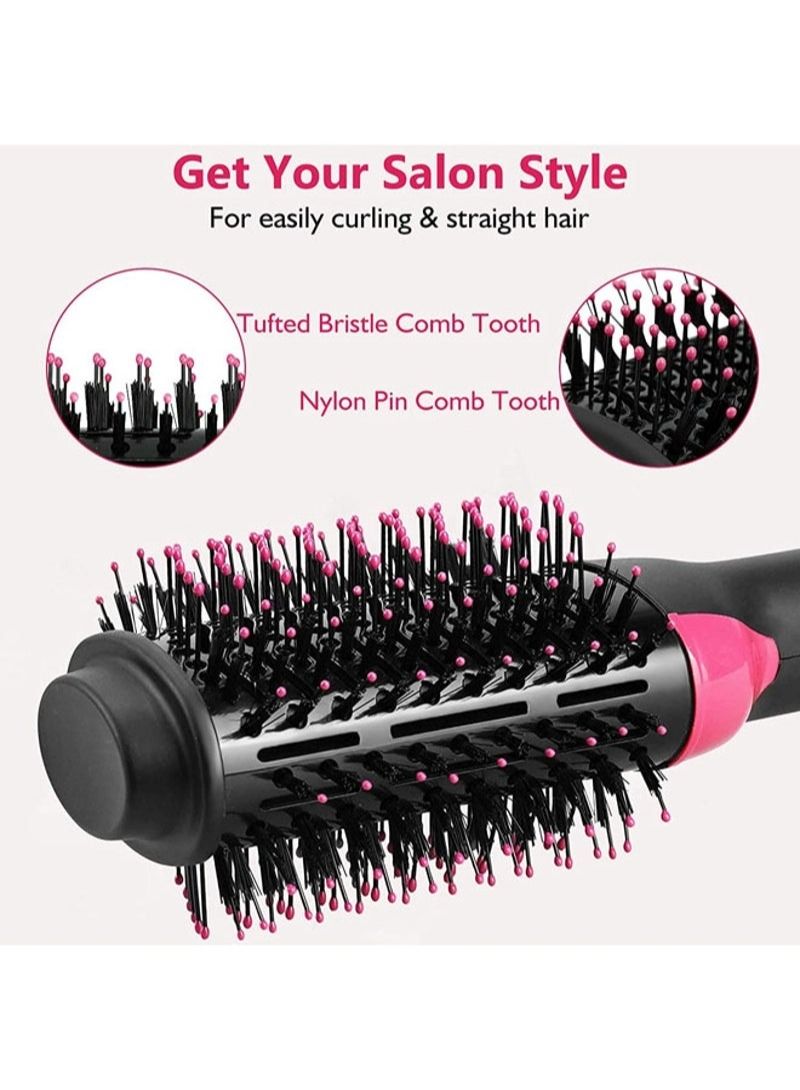 Pow Hot Air Brush Styler and Dryer with Negative Ionic for Straightening, Curling Black/Pink - Image 2
