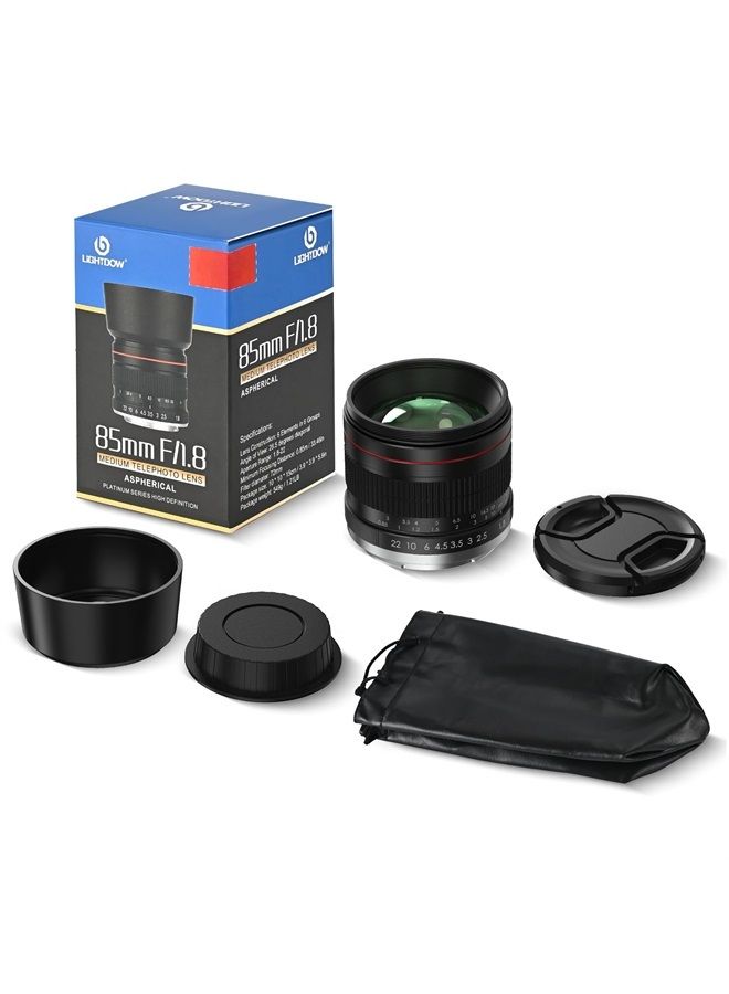 Lightdow 85mm F1.8 Medium Telephoto Manual Focus Full Frame Portrait Lens for Canon EOS Rebel T8i T7i T7 T6 T3i T2i 4000D 2000D 1300D 850D 800D 600D 550D 90D 80D 77D 70D 50D 6D 5D etc - Image 4
