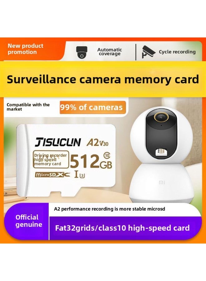 Home Surveillance Memory Card 32 High Speed 64 Camera Card 32 Card Mobile Phone Storage Wholesale-Color:512gb 【five-year Warranty】 Monitoring Equipment Card·-Capacity:Default Items