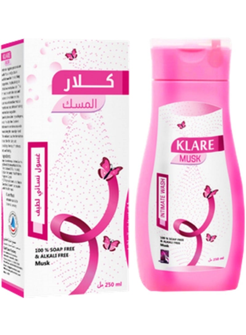 Klare Intimate Wash With Musk 250ml - Image 1