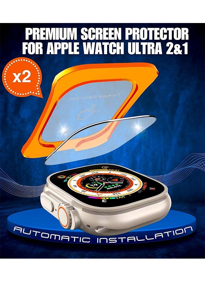 Beyond - Screen Protector for Apple Watch Ultra 2 49mm, 2 Pack Tempered Glass Screen Protector with Easy Installation Kit, Full Coverage for iWatch 49mm Display - Image 1