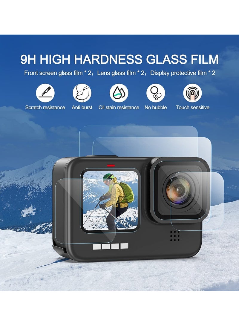 Complete Protection Kit for GoPro Hero 10 Black Includes Tempered Glass Screen Protectors Silicone Sleeve Lens Cover and Replacement Side Door - Image 3