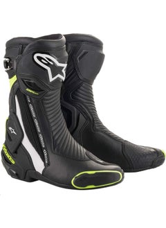 Alpinestars Alpinestars Men'S Smx Plus V2 Motorcycle Riding Boot, Black/White/Yellow  - Image 1