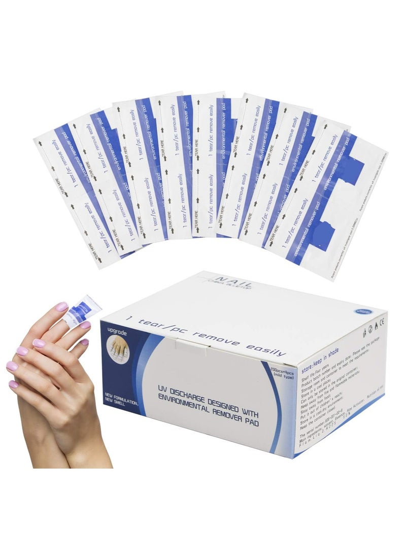 Fanski 200 Pcs Nail Polish Remover Pads, Magic Soak-Off Gel Nail Polish Remover, Professional Remover Wraps Soak Off Acrylic Fast Gentle Quality Foil Nail Art Cleaner for Manicure Nail Art - Image 1