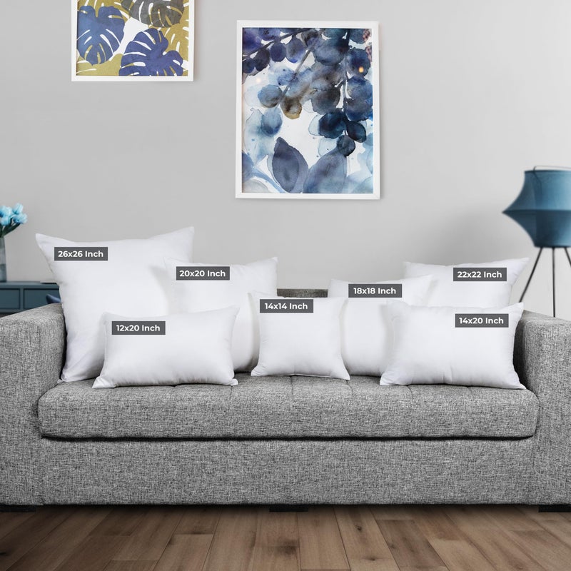 Utopia Bedding Throw Pillows Insert Pack of 2 White  18 x 18 Inches Bed and Couch Pillows  Indoor Decorative Pillow - Image 2