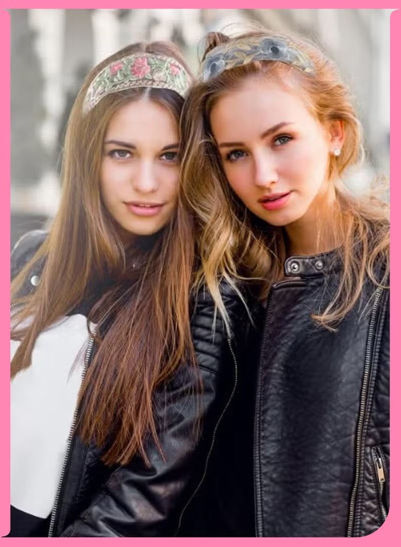 3 قطع من عصابات الرأس المطرزة بالزهور للنساء والفتيات، عصابات شعر واسعة مرنة من الدانتيل العتيق، عصابة رأس شبكية غير قابلة للانزلاق مع عقدة علوية لإكسسوارات الشعر في الربيع والصيف(متعدد الألوان) - Image 2