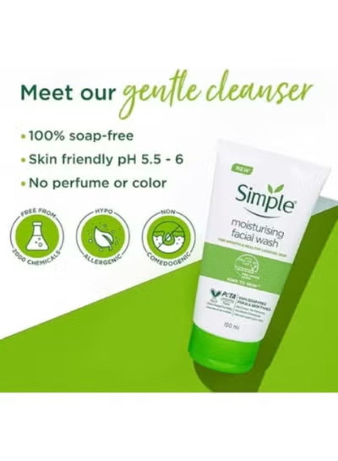 Simple Moisturising Facial Wash 150 Ml - Image 2