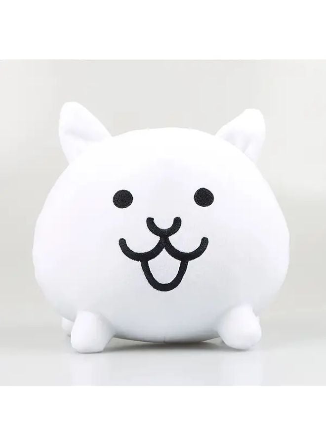 White Kawaii Cat Plush Toy Soft Stuffed Animal Doll With Big Eyes Perfect Birthday Gift - Image 1