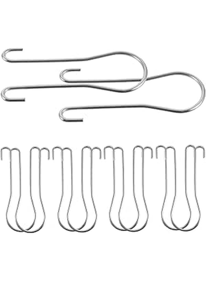 Stainless Steel Double Sided Shower Door Towel Hooks 50pcs Bathroom Glass Door Hanging Storage - Image 1