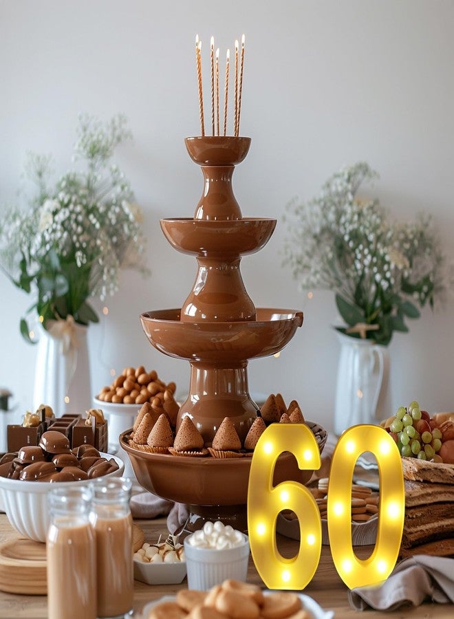 Funsky 60th Birthday Decorations for Women Men,Happy 60 Birthday Decorations for Centerpieces Table,60 Light Up Numbers Sign Led for Party Backdrop Wall Decor for Wedding Anniversary Home - Image 5