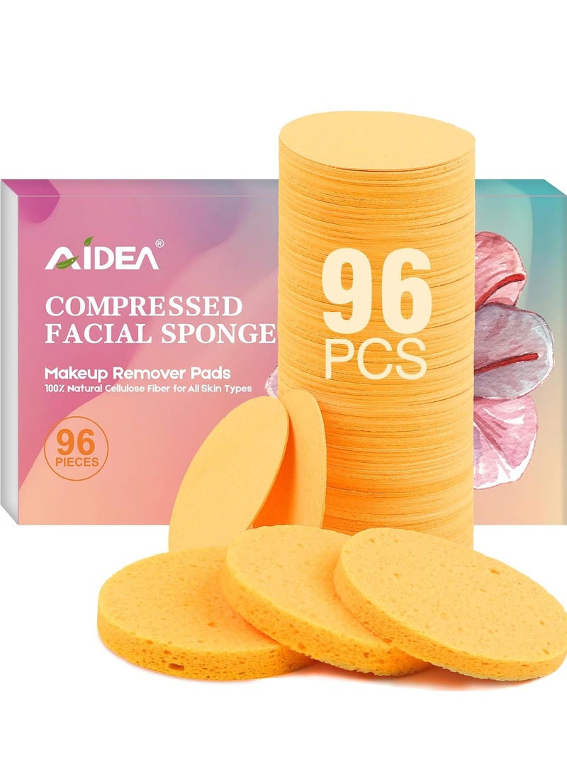 AIDEA - AIDEA 96Count Compressed Facial Sponges, Face Sponges for Cleansing, Cosmetic Makeup Sponges for Facial Cleansing, Facial Sponges for Washing Face, Exfoliating, Makeup Removal, Travel Essentials - Image 1