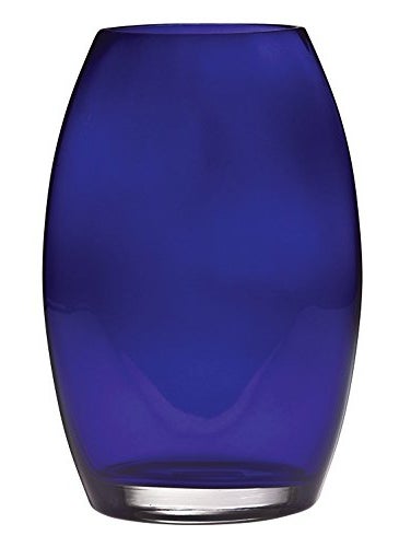 Barski Barski - Handmade Glass - Oval Shaped vase - Cobalt - 8.5 ""H (8.5 Inches High) Made in Europe 
