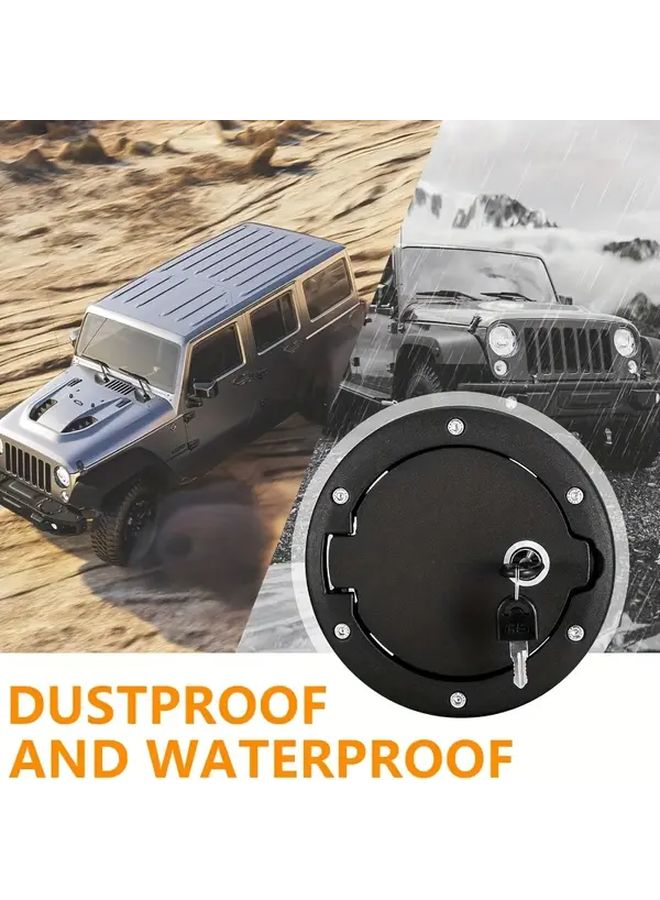 Fuel Tank Cap With Lock And Anti Theft For 2007 2018 Jeep Wrangler JK Unlimited Black Off Road Decorative Cover Easy Exterior Accessories - Image 3