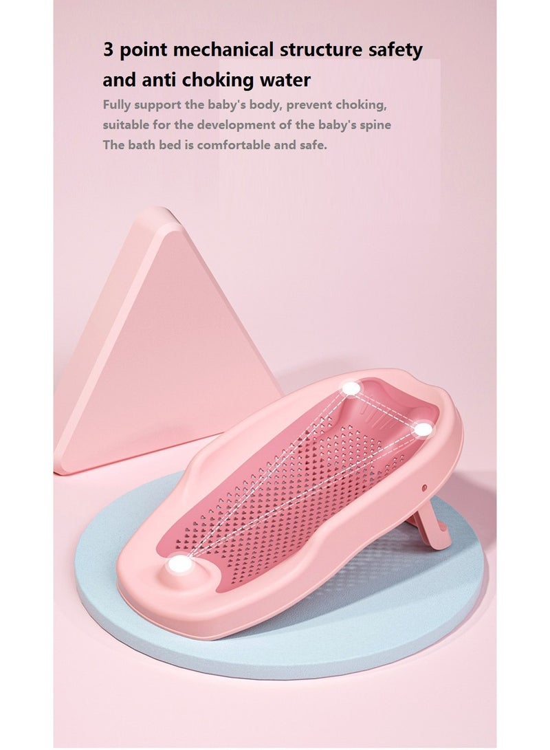 BABY PLUS Adjustable Baby Bathtub Holder For Newborns Shower Rack pink - Image 5