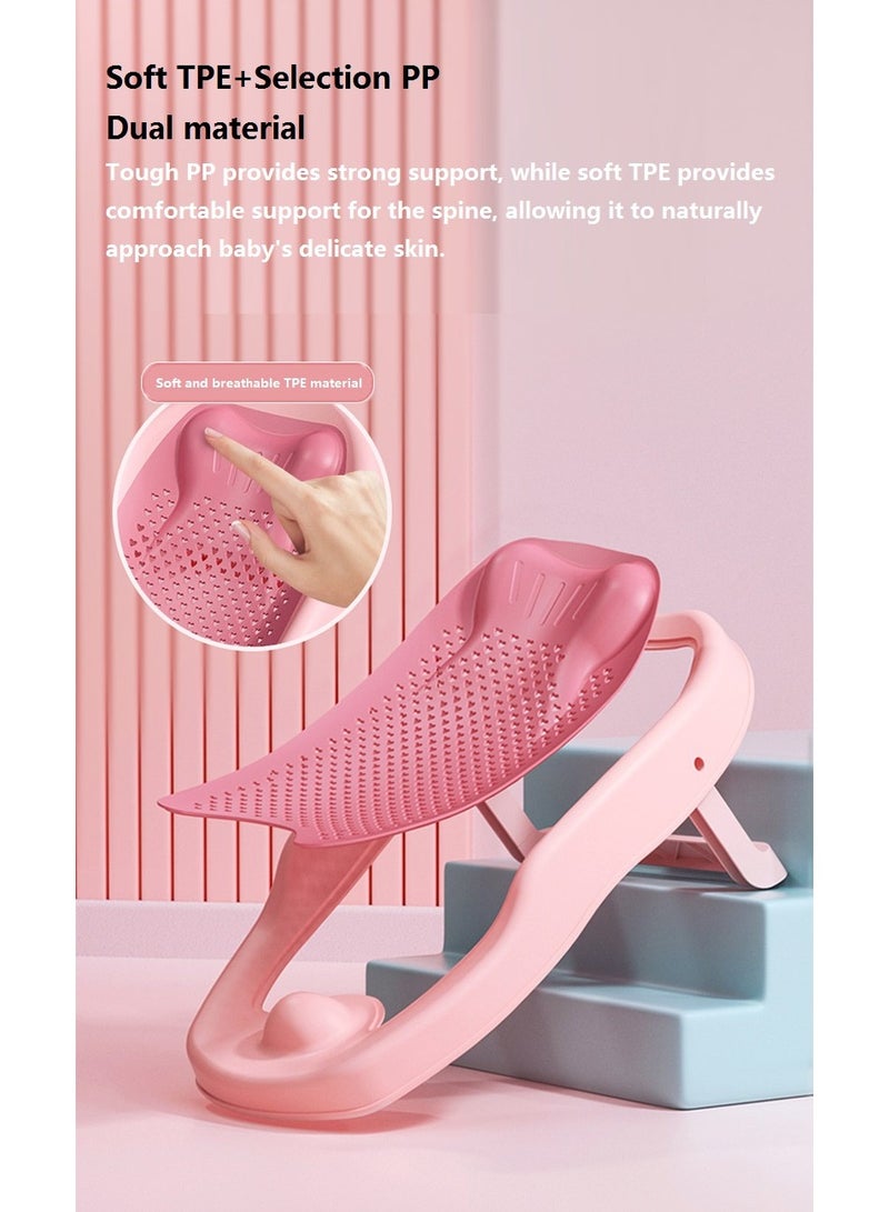 BABY PLUS Adjustable Baby Bathtub Holder For Newborns Shower Rack pink - Image 4
