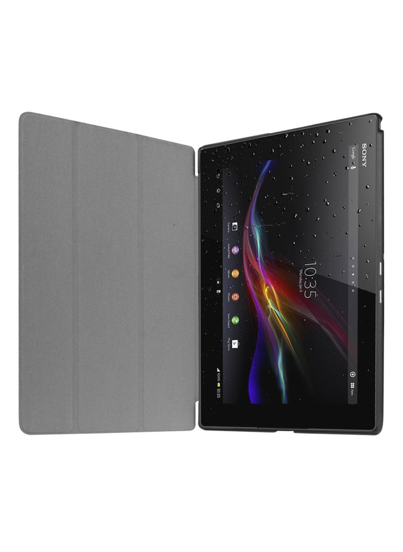 Generic - Custer Case For Sony Xperia Z4 Tablet Ultra Thin Pu Leather Hard Shell Cover For Sony Xperia Z4 Tablet Black - Image 1
