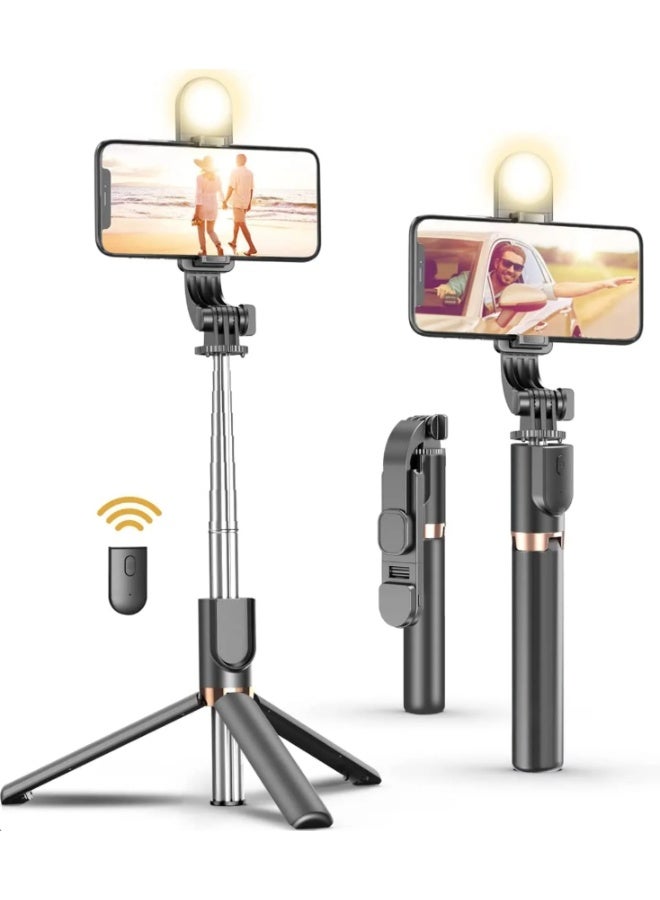 PLOKAMA Live-k8 LED selfie stick Smartphones,Lightweight Tripod for for Selfies/Live/Video Recording/Travel - Image 4