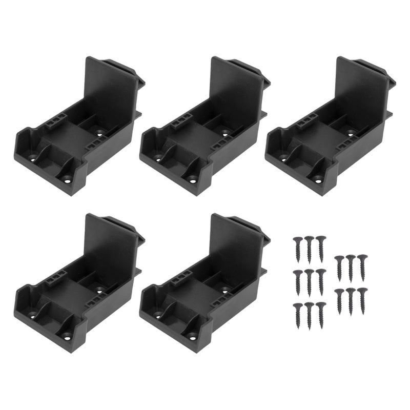 5Pcs Battery Power Tool Holder Fit for DCB206 2 in 1 Wall Mount Storage Rack Hanger with Screws for Workshop Garage Black - Image 1