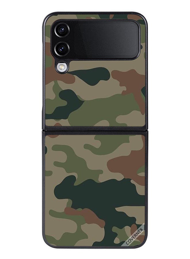 Covernex Protective Case Cover For Samsung Galaxy Z Flip 4 Camouflage Pattern (2) - Image 1