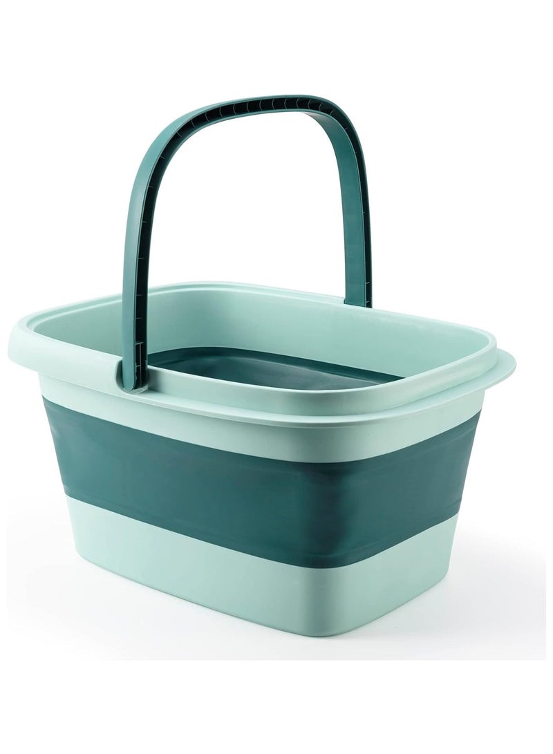 YelaJoy Foot Bath Collapsible Foot Bath Foot Soak Tub with Handle Foot Spa Bath 15L/4 Gallons Massager Foot Soaking Bath Basin Feet for Dry Cracked Feet, Pedicure Foot Soak, Home Spa Treatment (Green) - Image 5