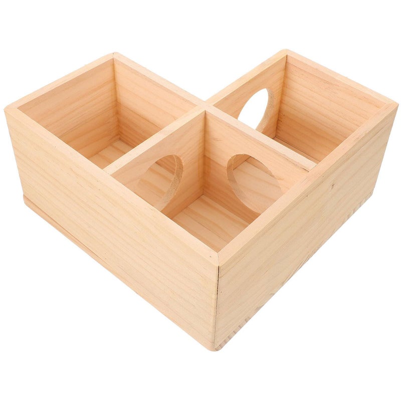 Hamster Wooden Multi Chamber Hideout House for Small Pets Relaxation Space - Image 2