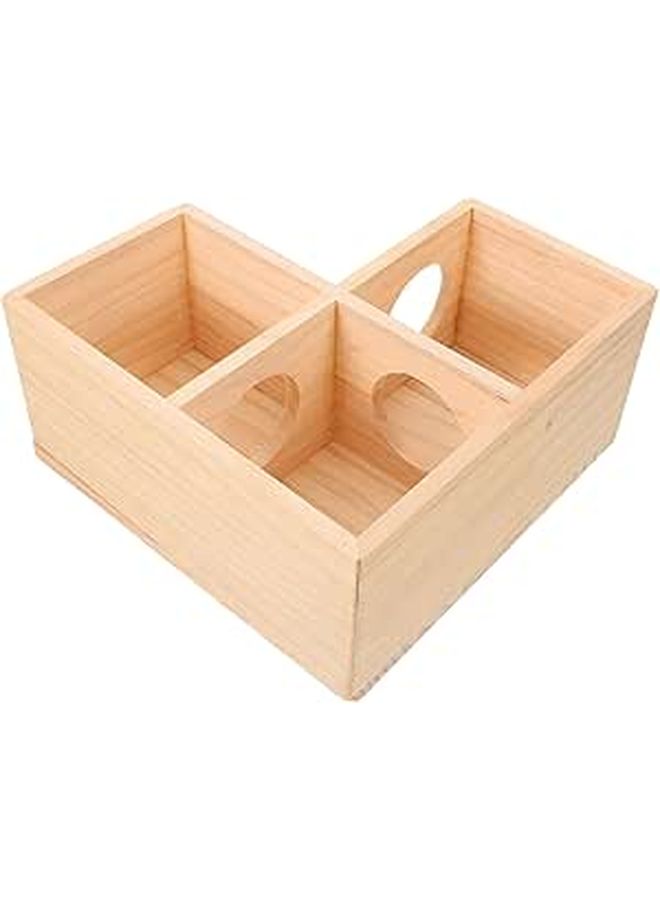Hamster Wooden Multi Chamber Hideout House for Small Pets Relaxation Space - Image 1