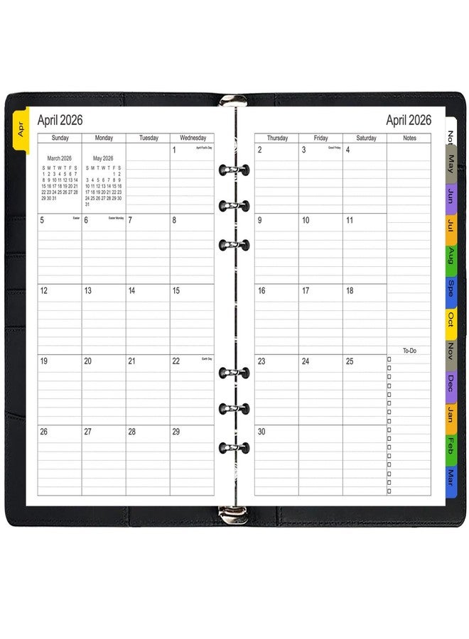 Tiankool 2026-27 Planner Refill for A5 6-Ring Binder,Weekly & Monthly Planner Inserts Runs from Apr 2026 to Jun 2027, 5-3/4" x 8-1/4" - Image 3