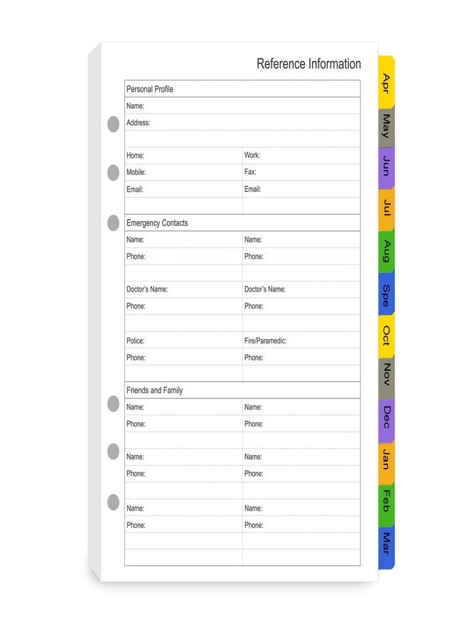 Tiankool 2026-27 Planner Refill for A5 6-Ring Binder,Weekly & Monthly Planner Inserts Runs from Apr 2026 to Jun 2027, 5-3/4" x 8-1/4" - Image 2
