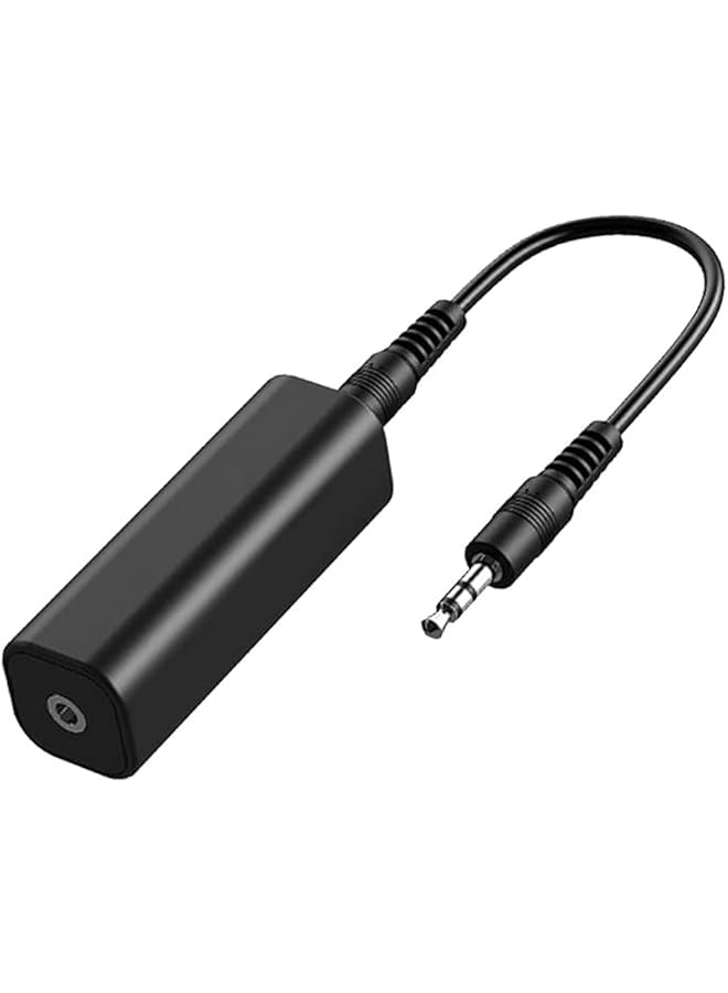 هولامي عازل ضوضاء حلقة أرضية - فلتر ضوضاء لنظام الصوت في السيارة/المنزل (يزيل الضوضاء الصاخبة تمامًا) مع كابل صوت 3.5 مم (أسود) - Image 1