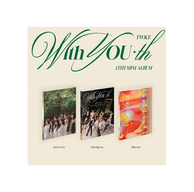 Dreamus TWICE With YOUth 13th Mini Album CDPreOrder BenefitFolded Poster Glowing ver 1 Folded Poster JYPK1761