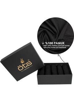 TS Men's 100% Cotton Undershirt 5-Piece Set, Comfortable Fit, Black Premium Special Box, Underwear, Underwear  - Image 2
