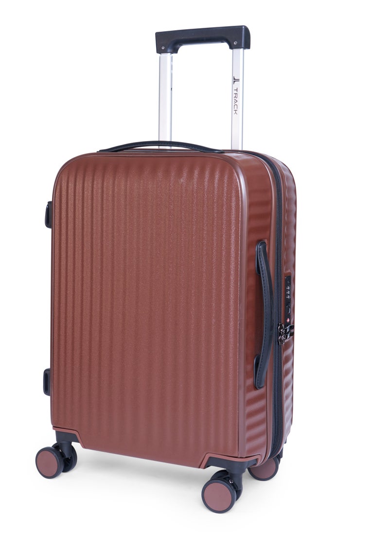 Track Oak Hardshell Luggage Set Caramel – Durable PP Hardcase Suitcase, Lightweight Expandable Carry-on & Check-in Luggage, Secure Lock & Zipper, 4 Double Spinner Wheels, Organized Packing Suitcase