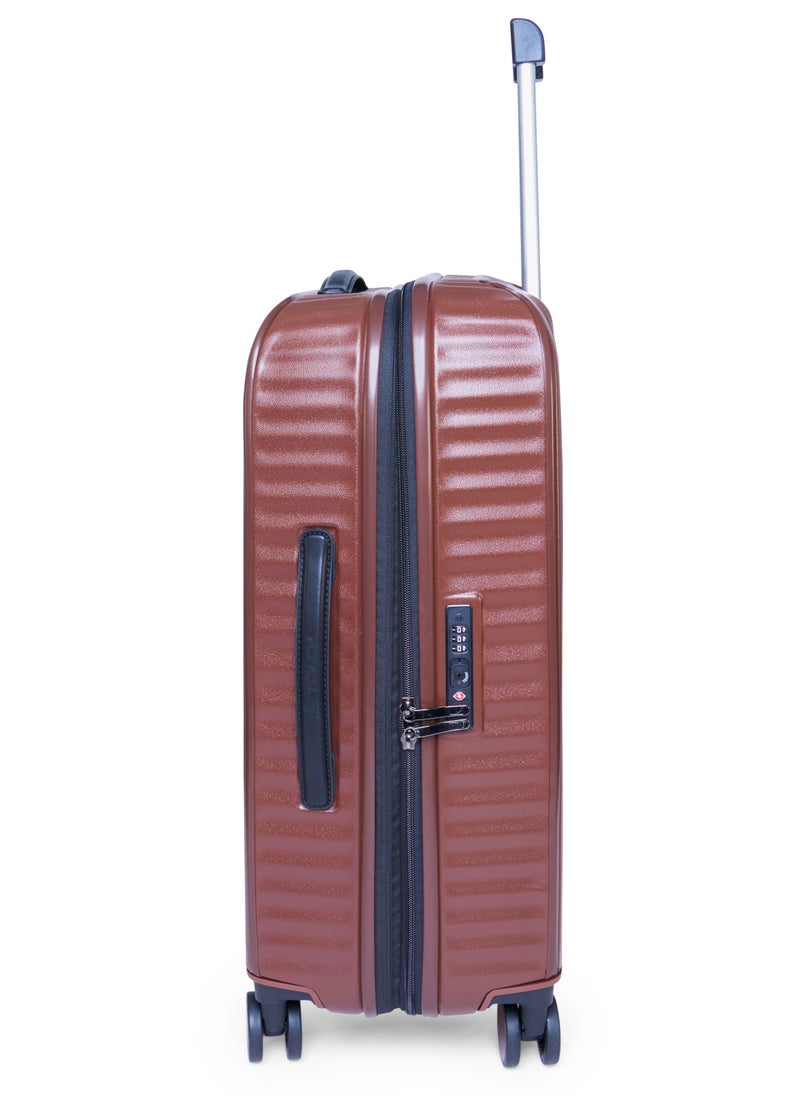 Track Oak Hardshell Luggage Set Caramel – Durable PP Hardcase Suitcase, Lightweight Expandable Carry-on & Check-in Luggage, Secure Lock & Zipper, 4 Double Spinner Wheels, Organized Packing Suitcase
