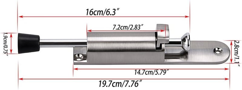 Kickdown Door Stop - Stainless Steel Step-On Door Stopper with Adjustable Rubber Foot - Image 5