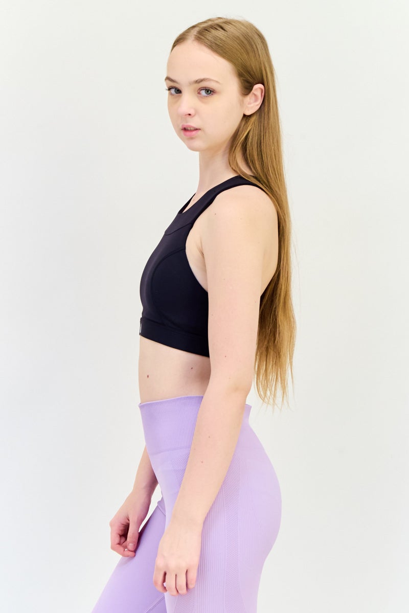 Adidas حمالة صدر رياضية مبطنة للنساء، سوداء - Image 4