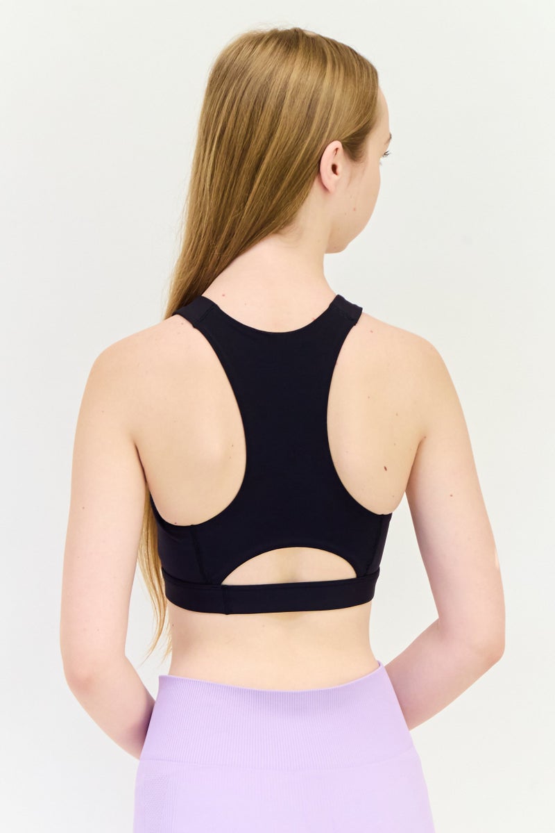 Adidas حمالة صدر رياضية مبطنة للنساء، سوداء - Image 2