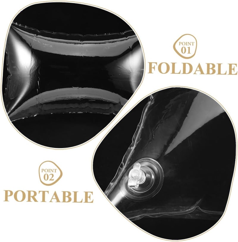 Ciieeo 2Pcs Inflatable Cushion Transparent Camping Pillow Inserts Ergonomic Travel Pillows for Outdoor Use Lightweight and Portable Inflatable Couch Pillows - Image 4