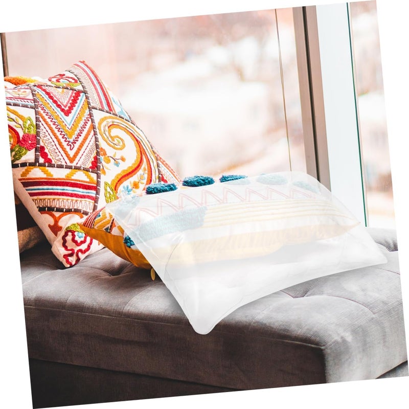 Ciieeo 2Pcs Inflatable Cushion Transparent Camping Pillow Inserts Ergonomic Travel Pillows for Outdoor Use Lightweight and Portable Inflatable Couch Pillows - Image 3
