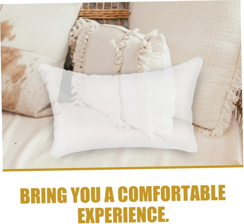 Ciieeo 2Pcs Inflatable Cushion Transparent Camping Pillow Inserts Ergonomic Travel Pillows for Outdoor Use Lightweight and Portable Inflatable Couch Pillows - Image 5