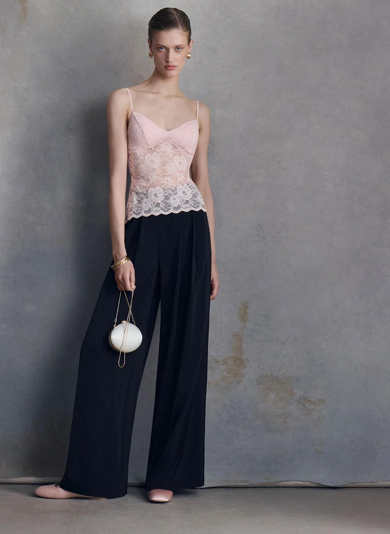 Lace top with thin straps