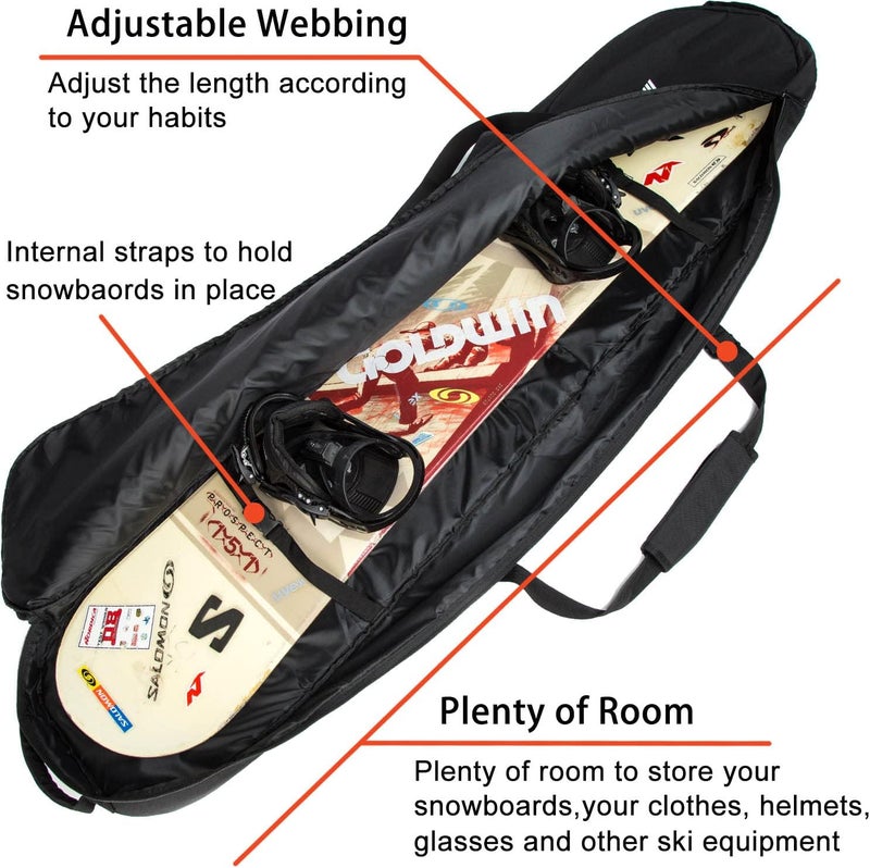 MARITTON Padded Snowboard and Boot Bag Combo,Store Transport Snowboard Up to 165 cm and Boots Up to Size 13,Two-Piece Snowboard Travel Bags. - Image 3