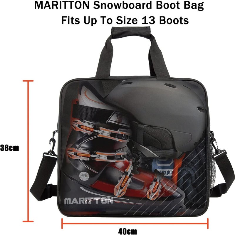 MARITTON Padded Snowboard and Boot Bag Combo,Store Transport Snowboard Up to 165 cm and Boots Up to Size 13,Two-Piece Snowboard Travel Bags. - Image 4